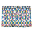 thumbnail image 7 of Yayeee Kitchen Curtains Light Filtering 27"x36" Rod Pocket Short Cafe Window Panel, Blue Checkered Daisy, 7 of 7