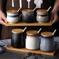 thumbnail image 4 of Japanese Sugar Bowl With Lid, Retro Ceramic Storage Jar,200ml(7oz) Small Sugar Pot, Sugar Container Spice Jar, For Coffee Bar, Restaurant, Home-e-200ml 7oz, 4 of 7