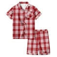 thumbnail image 4 of BOOMNY Baby Girls 2 Peice Pajamas Sets Plaid Short Sleeve Buttons Sleepwear Tops Shorts Pjs Set for Kids Cozy Loungewear Homewear, 4 of 4