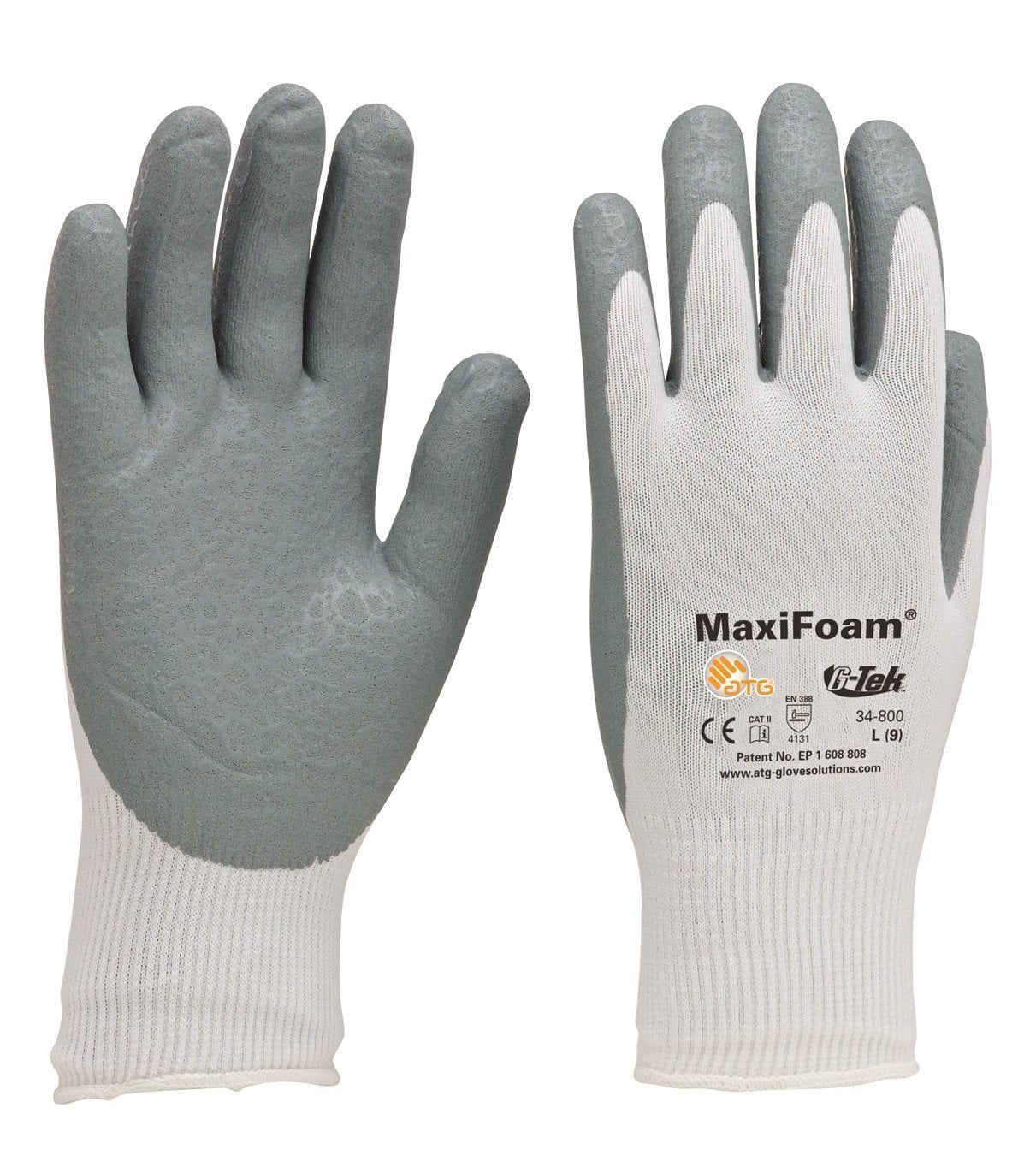G & F 15196 Medium Premium Nitrile Coated Work Gloves Gray/Black 6 Pair Pack 