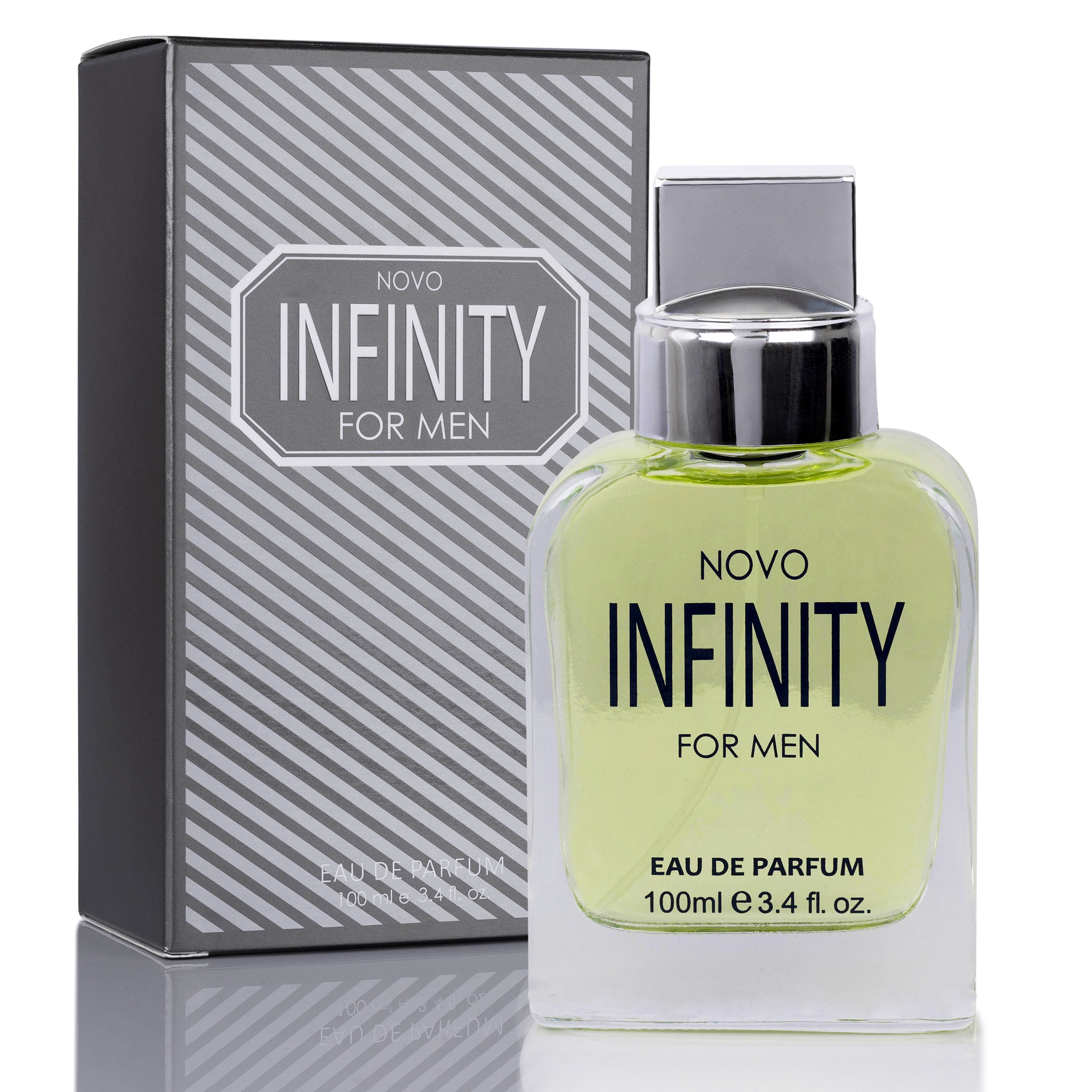 Novo Infinity for Men - 3.4 Fluid Ounce Eau De Parfum Spray for - Citrusy & Floral Top Notes with Subtle Woody Undertones Smell Fresh All Day Long Gift