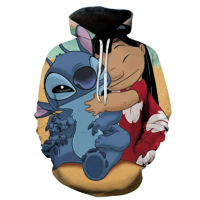 Stich Hoodies Jackets 3D Printed Anime Pullover Hoodie Sweatshirt