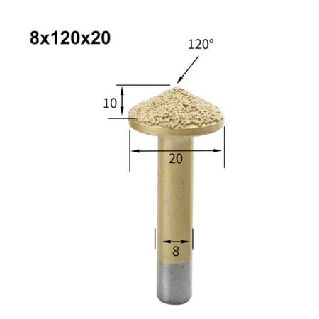 

Goodhd CNC Milling Cutter Double Frosted Tapered V-Shaped Marble Stone Carving Tool