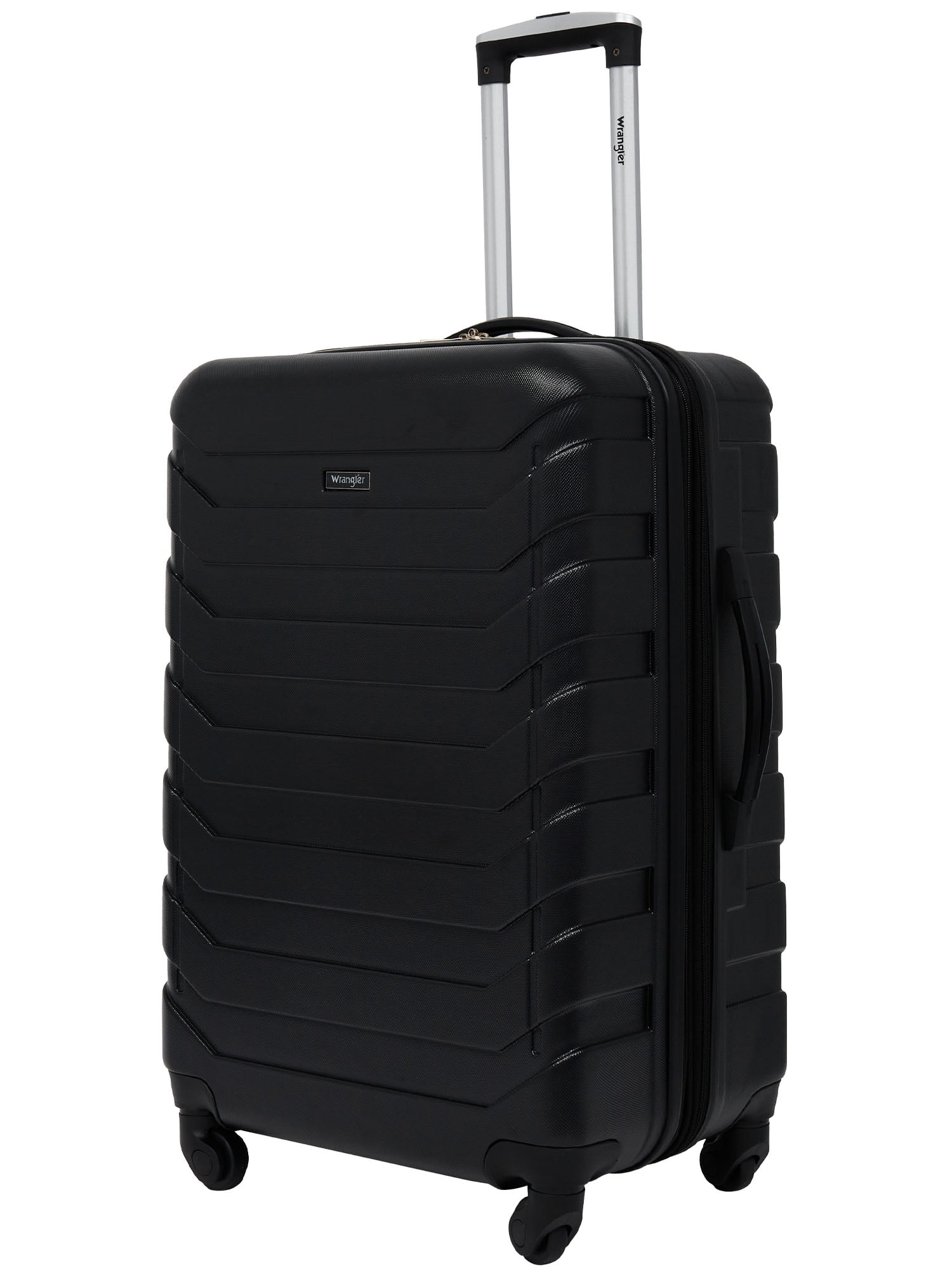 Wrangler 29-inch Large Expandable Rolling Spinner Upright, Black