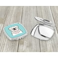 thumbnail image 3 of Checkerboard Blue White English Bulldog  Compact Mirror BB1158SCM, 3 of 4