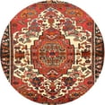 thumbnail image 1 of Ahgly Company Machine Washable Indoor Round Traditional Tomato Red Area Rugs, 3' Round, 1 of 7