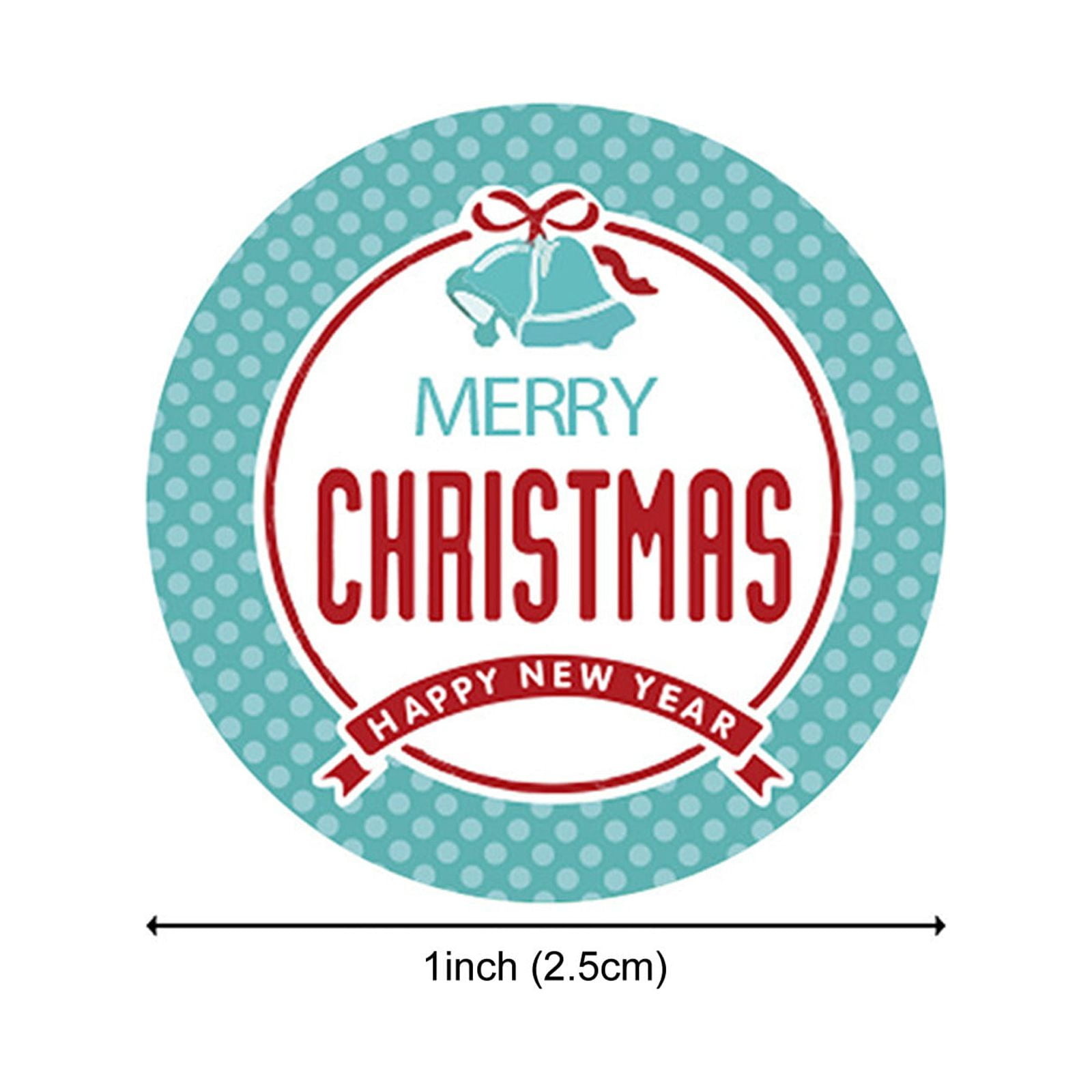 Autocollant De Noël Pour Enveloppe, Autocollants De Noël Colorés De 2,5 Cm, 8 Motifs Autocollants De Décoration De Noël Pour Carte, Boîte Cadeau, Enveloppe, Carnet De Notes Décoratif Générique