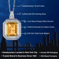 thumbnail image 2 of Gem Stone King 5.04 Ct Octagon Yellow Citrine 925 Sterling Silver Pendant, 2 of 5