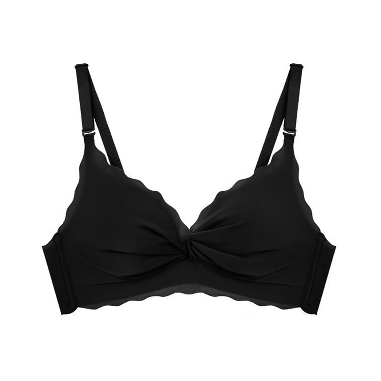 Plus Size Bras for Women Small Chest Adjustable Black 75C