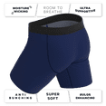 thumbnail image 4 of The Big Blue - Shinesty Navy Ball Hammock Boxer - Long Leg  Medium, 4 of 5