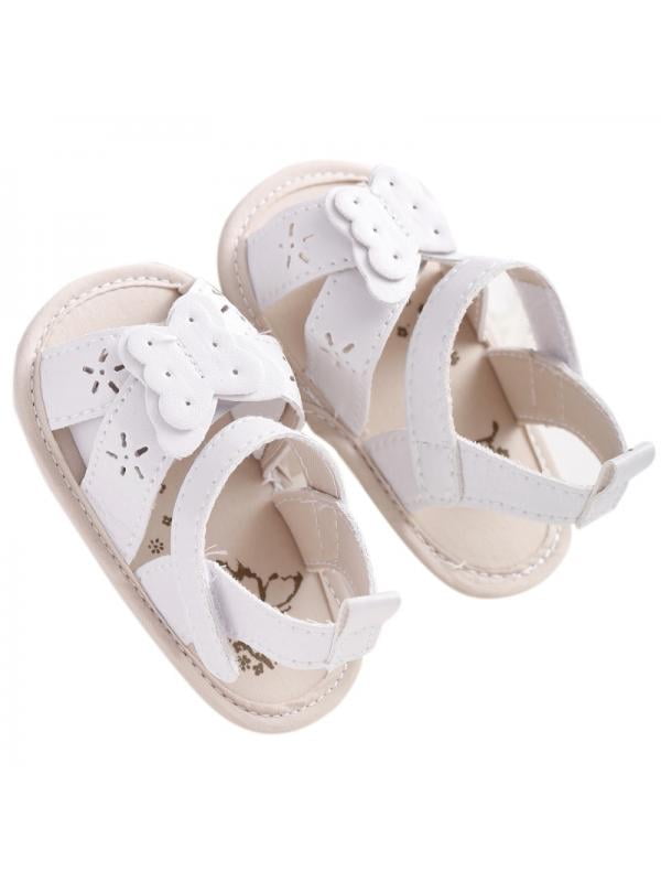 Newborn Baby Boy Girl Crib Shoes Infant Rubber Summer Sandals PreWalker Trainer 