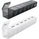 thumbnail image 5 of French Weekly Pill Organizer, 7 Days Pill Organizer with 14 Compartments, Pill Box Pill Box Weekly Pill Organizer - 2 Pieces (Black + White), 5 of 5