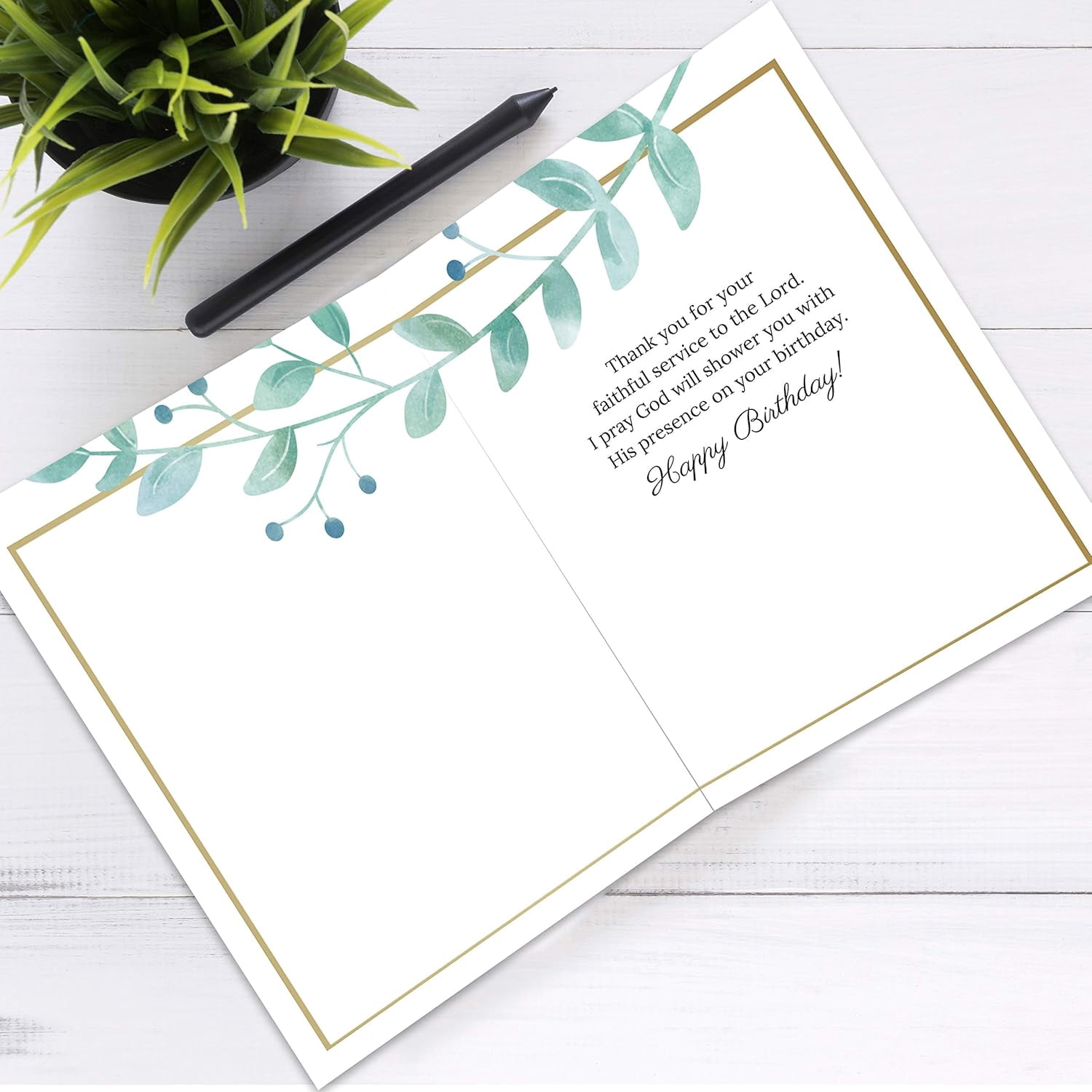 Christian Pastor Birthday Card | Christian Birthday Card for Pastor (Numbers 6:24-26) (Pack of 25)