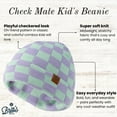 thumbnail image 2 of Britt's Knits Check Mate Stretchy Knit Beanie - Purple (Kid's), 2 of 6