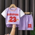 thumbnail image 1 of Ropa de baloncesto para niños, traje deportivo para niñas, camiseta de verano de secado rápido para niños, entrenamiento para niños medianos y grandes, deportes, 1 of 5