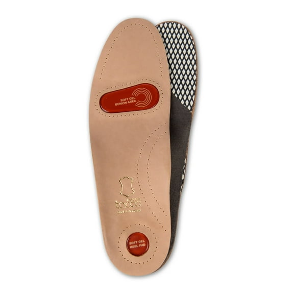 Full Length Orthotic Shoe Insoles Inserts Leather Arch Support, Tacco Gel Deluxe
