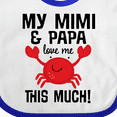 thumbnail image 4 of Inktastic Mimi and Papa Love Me Crab Boys or Girls Baby Bib, 4 of 4
