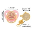 thumbnail image 3 of DPTALR Baby Pacifier Initial Clip Silicone Infant Nipple Bling Newborn Pacifier And Clips With Rhinestones, 3 of 7