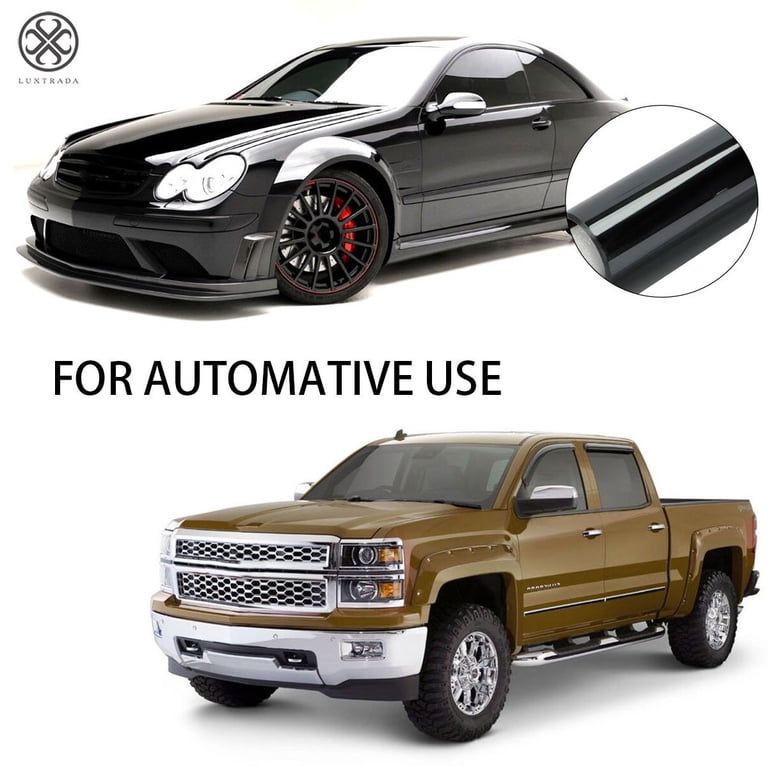 Window Tint Film Roll - 50% VLT Charcoal Black, 20" X 10 FT, Scratch Resistant, Made In USA