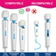 thumbnail image 3 of Vibratex Adaptador de corriente recargable Magic Wand - Blanco, 3 of 4
