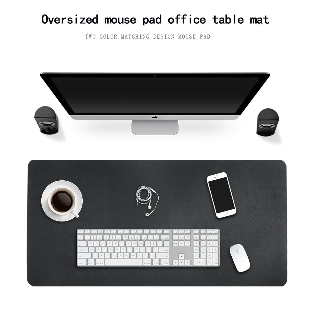 PU Leather Extended Mouse Pad, Multifunctional Waterproof Office Desk