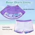 thumbnail image 6 of Lanbubble Girls Swimsuit Rash Guard Set 2 Piece Long Sleeve Bathing Suit Swim Skirt with Shorts 5-6 Years, 6 of 6