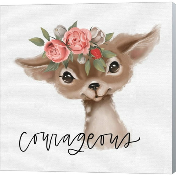 Great Art Now Courageous Deer by Valerie Wieners, Canvas Wall Art, 12W x 12H