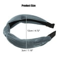 thumbnail image 4 of Diadema de Terciopelo Anudadas Unique Bargains gris 1.2 Pulgadas ancho, 4 of 7