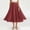 A355 Red, variant on Women's Elastic High Waist Flared Skirt Midi Length A-Line Pleated Flowy Lightweight Summer Beach Vacation Skirt Casual Relaxed Fit Swing Sun Skirt