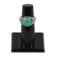 thumbnail image 3 of Anillo Sunnimix Turquesa Natural Ajustable Ronda Cabujón Retro Moda 12 mm, 3 of 8