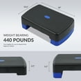 thumbnail image 4 of FlexWave Adjustable Workout Aerobic Stepper Step Platform Trainer, 18-Inch, Black/ Blue, 4 of 7