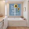 thumbnail image 3 of Curtains 63 Inch Length 2 Panels, Sunflowers Grommets Window Treatment Curtain, Modern Bee You Are My Sunshine Blue Thermal Curtains Drapes for Living Room/Bathroom, 3 of 9