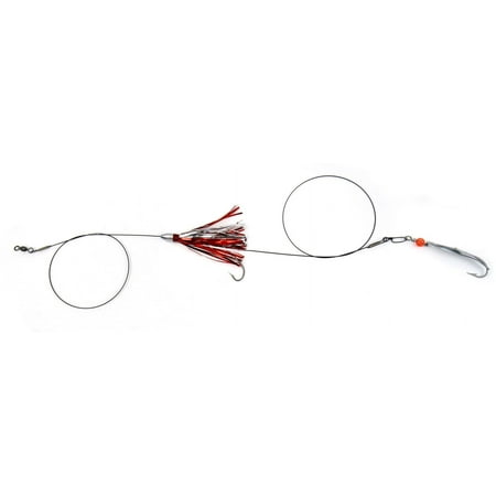 UPC: 0046837100759 | Clark James Clarkspoon Mackeral Duster Rig Size 3/0 Hook – Red Silver MDRS-0RBMS  Fishing Rigs