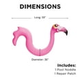 thumbnail image 3 of (2 pack) Bluescape Flamingo Pool Noodle – Inflatable Pink Pool Float for Kids & Adults, Fun Flamingo Design, 3 of 6