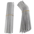 thumbnail image 1 of 100pcs Metal Straws Can Be Reused 304 Stainless Steel Drinking Water Pipes 215 Mm x 6 Mm Curved Straws And 50 Straight Straws, 1 of 5
