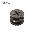 thumbnail image 3 of Cam Lock Nut for Furniture, 80pcs 15x12mm Joint Connector Locking Nuts, Copper Tone, 3 of 5