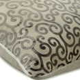 thumbnail image 2 of The HomeCentric Toss Pillow Cover, Euro Sham Cover, Decorative Pillow Covers Pack of 2, 24x24 inch (60x60 cm) Grey, Velvet Throw Pillow Covers, Handmade Pillow Covers,, Abstract - Paloma Gray Scrolls, 2 of 3