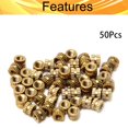 thumbnail image 4 of Wekity M3x4mm Female Thread Knurled Nuts Hx5mm OD Brass Threaded Insert Embedment Nuts Hydraulic Welded Joint Injection Molding Assortment Kit for 3D Printing Injection Molding 50PCS-0621, 4 of 5
