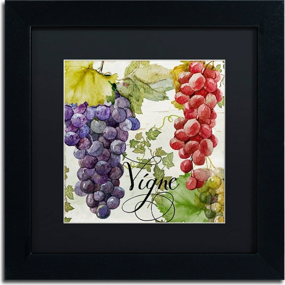 Trademark Fine Art "Wines of Paris I" Canvas Art by Color Bakery, Black Matte, Black Frame