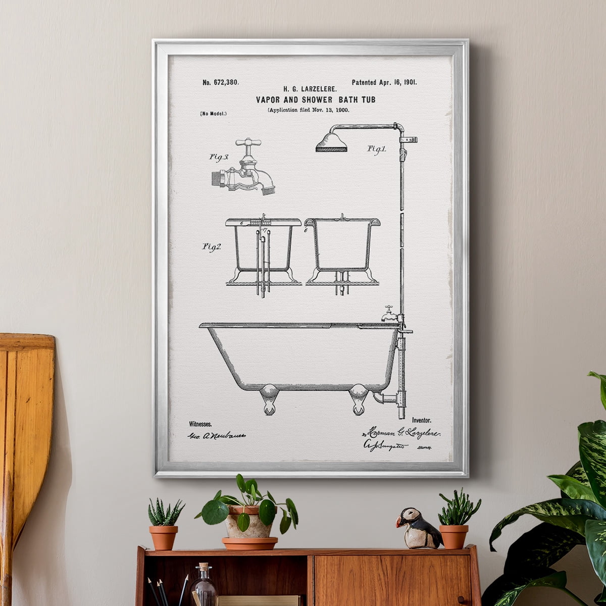 Vintage Bath II Premium Classic Framed Print - Ready to Hang