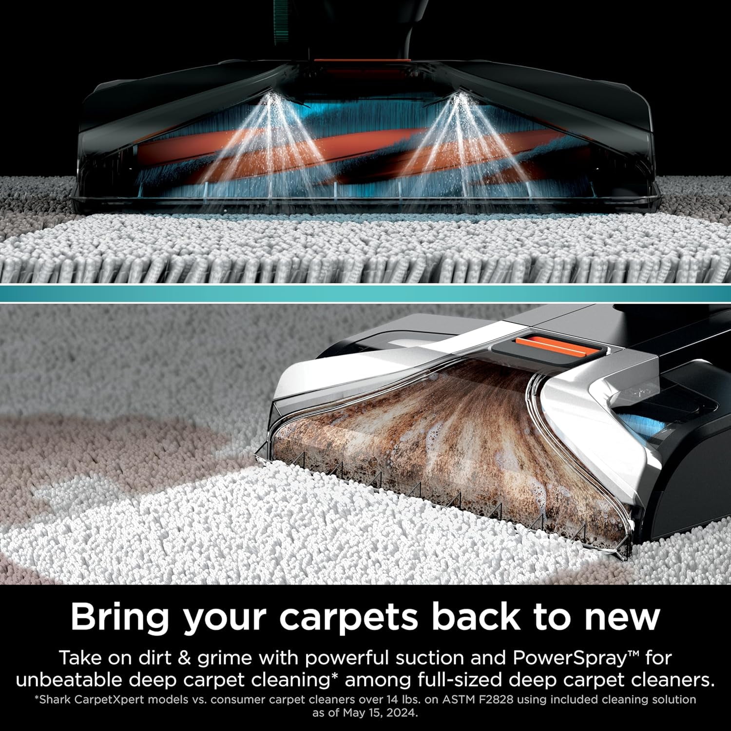 Restored Shark R-EX201 CarpetXpert with Stainstriker Upright Deep Carpet Cleaner, Cyan (Refurbished)