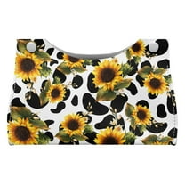ZUXONGSY Cow Print Sunflower Tissue Box Cover Rectangular PU Long Tissue Box Cover Full Coverage Design Tissue Pouch with Buckle Stylish Tissue Box for Home Bathroom Car