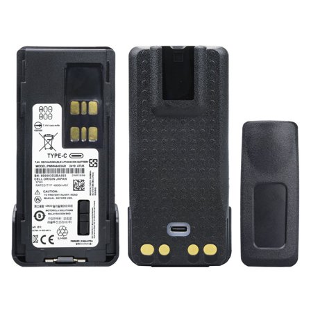 4800mAh High Capacity PMNN4493AR Replacement Battery with Type-C Charger Port for Motorola XPR3300 XPR3500 DP4400 XPR7350 XPR7550 APX1000 GP328D DP4601 DGP8550Ex Radios