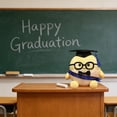 thumbnail image 4 of Cute Graduation Egg Plush Toy, Soft Stuffed Animal with Doctoral Cap & Glasses, Graduation Gift for High School & College Grads, Graduation Season Plush Keepsake for Students, 4 of 4