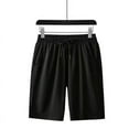 thumbnail image 4 of Pantalones cortos casuales de verano para hombre, pantalones cortos sueltos de malla de seda de hielo, pantalones transpirables de secado rápido con aire acondicionado, pantalones cortos, 4 of 4