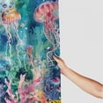 thumbnail image 3 of Orinice Colorful Ocean Seaworld Shower Curtain for Bathroom Set, Underwater Marine Life Jellyfish Turtle Octopus Coral Bathtub Curtains Decor, Waterproof Polyester Durable with 12 Hooks,  69x72, 3 of 7