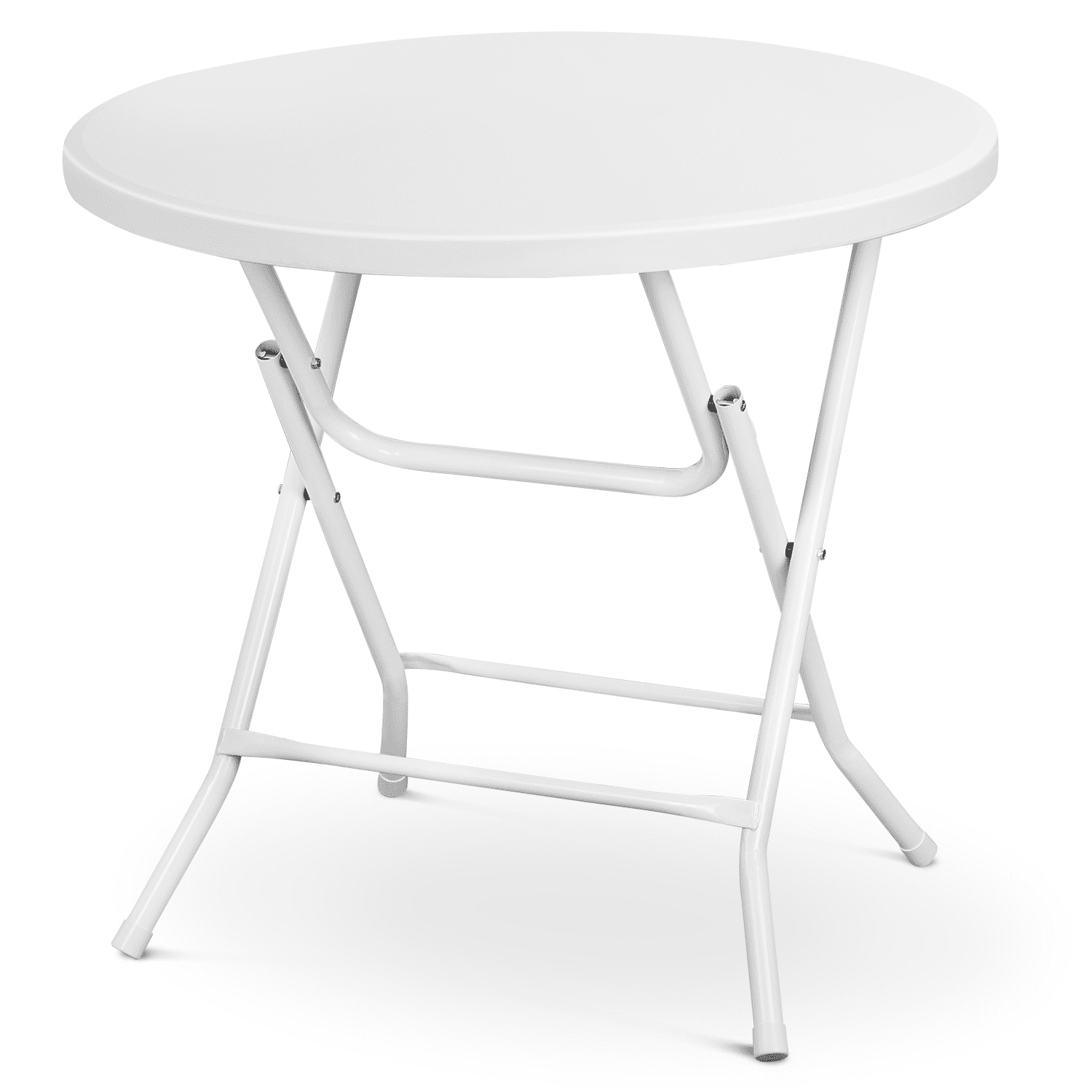 MoNiBloom 2.6Ft Round Folding Table, Portable Plastic Commercial Card