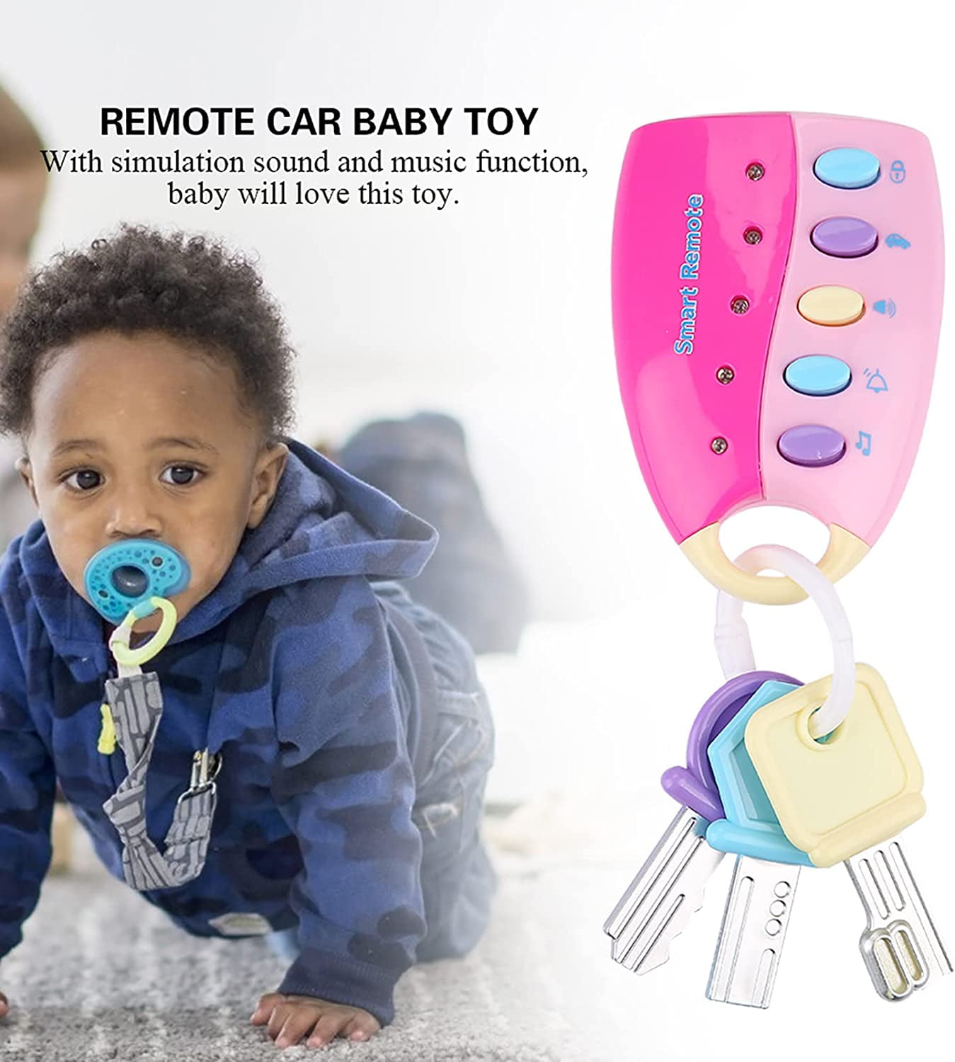 Early Learning Children's Music Key, Funky Toy Keys for Toddlers and Babies, Remote Smart Key