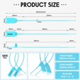 thumbnail image 5 of 1000 Pcs Plastic Tamper Seals Tags Security Tags Seals Safety Numbered Zip Ties Labels Light Blue, 5 of 5