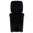 thumbnail image 4 of Worgeous Black Plastic Trash Can with Lid for Home Use Quiet Foot Pedal Operation Space Saving Design 3.5, 4 of 7